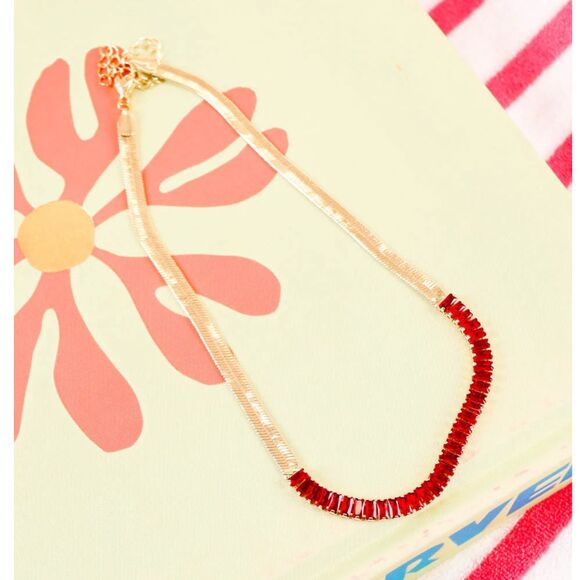 Jewelry - NWT Best Of Both Worlds Rhinestone Necklace Red‎